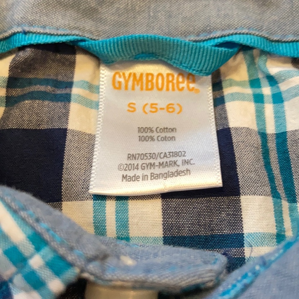 Gymboree spring plaid button down - Picture 2 of 3